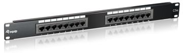 Equip Patch Panel - CAT 5e - RJ-45 X 16 - Schwarz - 1U - 48.3 cm (19) von LumaTech