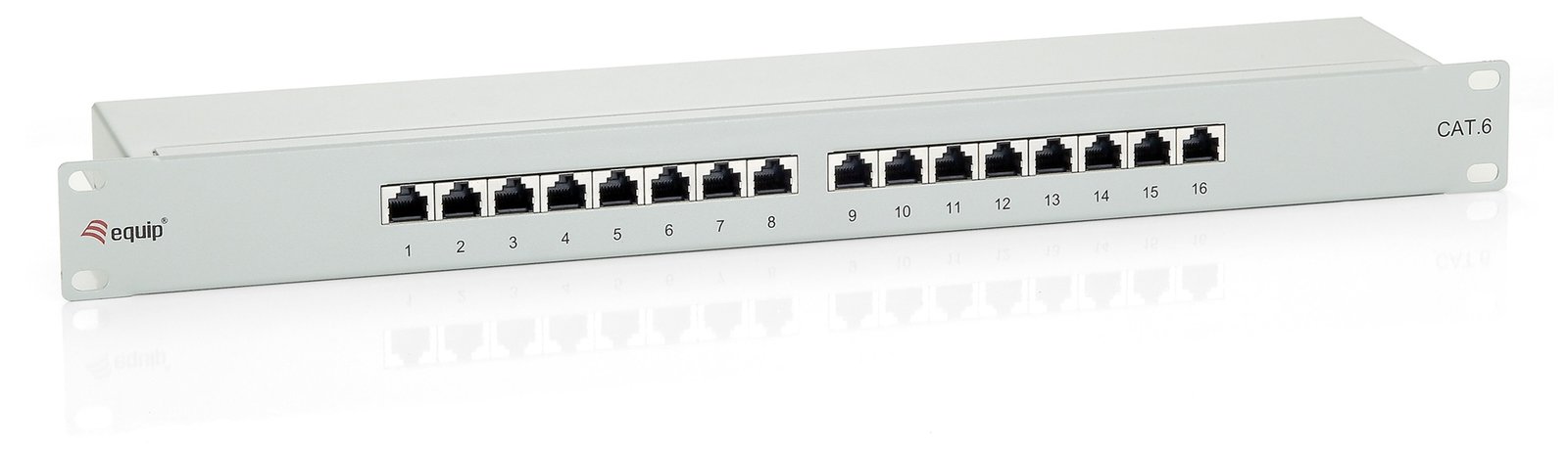 Equip Patch Panel - CAT 6e - STP - Hellgrau, RAL 7035 - 1U - 48.3 cm (19)