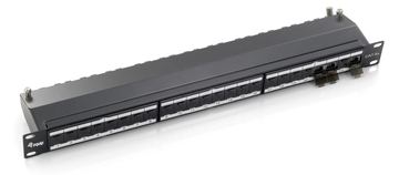 Equip Patch Panel - Patch Panel - CAT 6a - STP - RJ-45 X 24 - Schwarz, RAL 9005 - 1U - 48.3 cm (19) von LumaTech