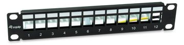 Equip Patchpanel 12x Cat6A 10 FTP 1HE Keystone Montage sw - Patch-Panel von LumaTech