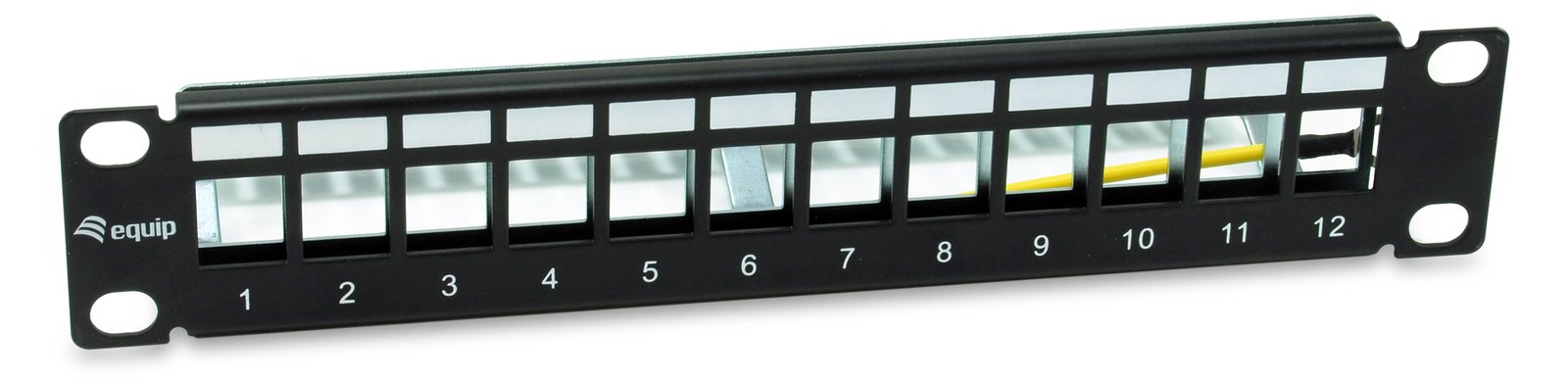 Equip Patchpanel 12x Cat6A 10 FTP 1HE Keystone Montage sw - Patch-Panel