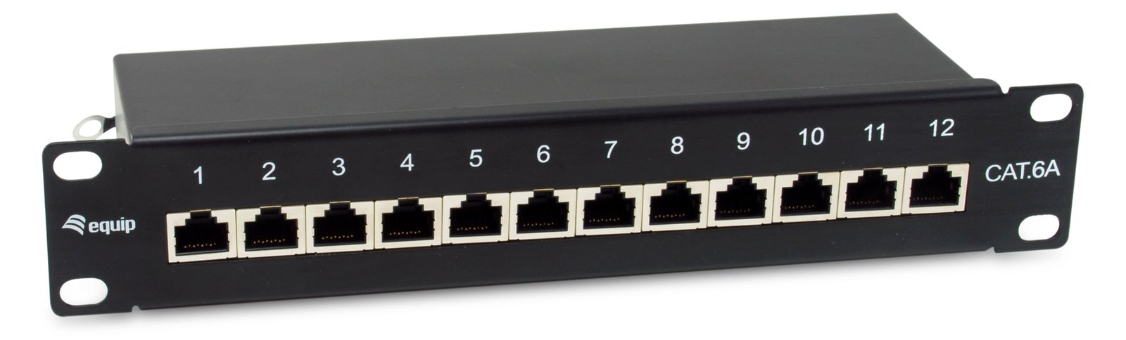 Equip Patchpanel 12x RJ45 Cat6A 10 FTP 1HE Premium schwarz - Patch-Panel - Ethernet
