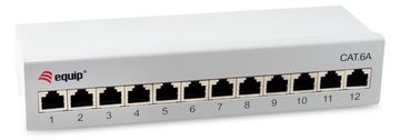 Equip Patchpanel 12x RJ45 Cat6A FTP 1HE Premium hellgrau - Patch-Panel - Ethernet von LumaTech