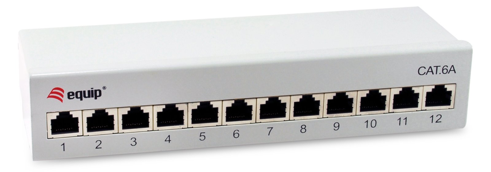 Equip Patchpanel 12x RJ45 Cat6A FTP 1HE Premium hellgrau - Patch-Panel - Ethernet
