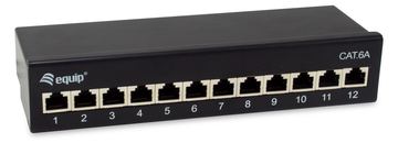 Equip Patchpanel 12x RJ45 Cat6A FTP 1HE Premium schwarz - Patch-Panel - Ethernet von LumaTech