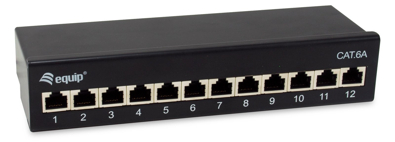 Equip Patchpanel 12x RJ45 Cat6A FTP 1HE Premium schwarz - Patch-Panel - Ethernet