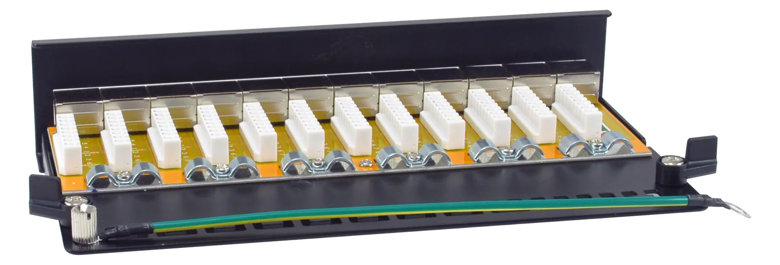 Equip Patchpanel 12x RJ45 Cat6A FTP 1HE Premium schwarz - Patch-Panel - Ethernet, Ansicht 4