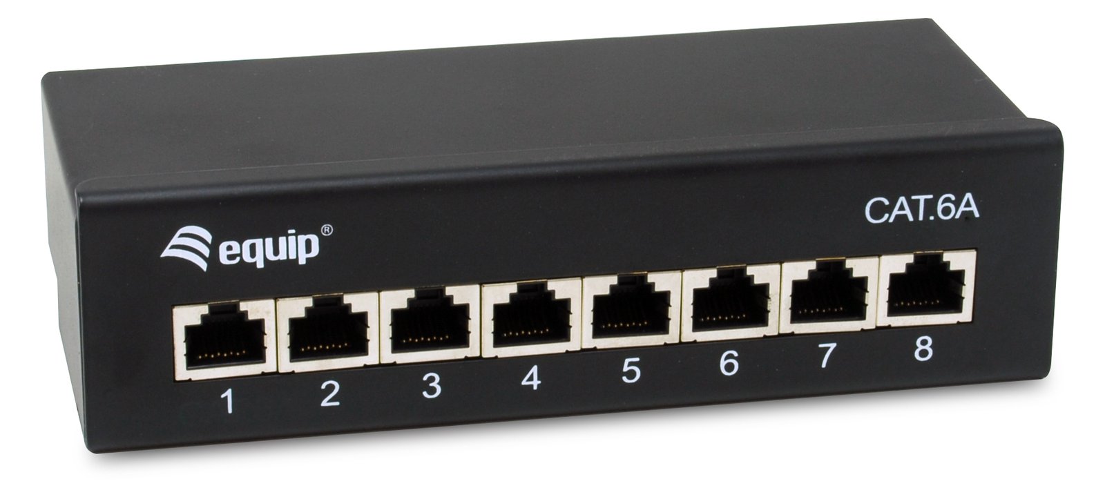 Equip Patchpanel 8x RJ45 Cat6A FTP 1HE Premium schwarz - Patch-Panel - Ethernet