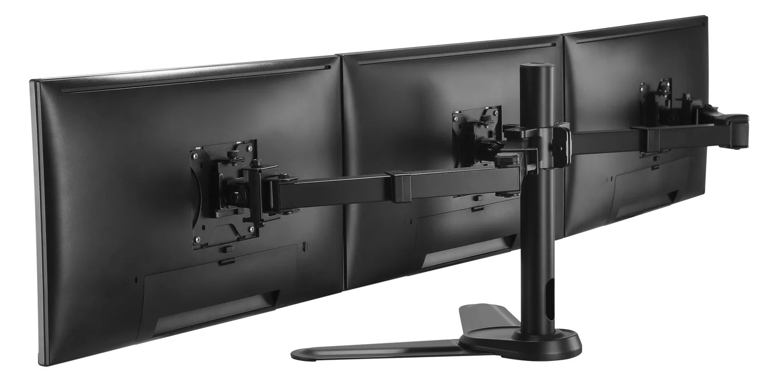 Equip Pro - Aufstellung - neigbar - für 3 LCD-Anzeigen - Schwarz - Bildschirmgröße: 43.2-68.6 cm (17-27), Ansicht 4