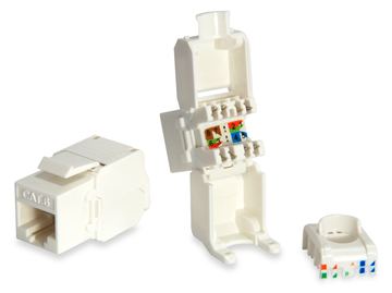 Equip Pro - Keystone Jack - CAT 6 - RJ-45 - weiß (Packung mit 8) von LumaTech