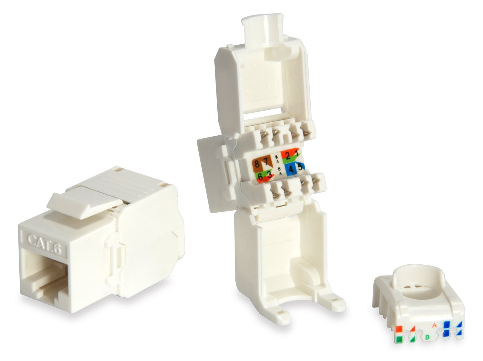 Equip Pro - Keystone Jack - CAT 6 - RJ-45 - weiß (Packung mit 8)