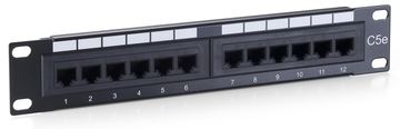 Equip Pro - Patch Panel - CAT 5e - RJ-45 X 12 - Schwarz - 1U - 25.4 cm (10) von LumaTech