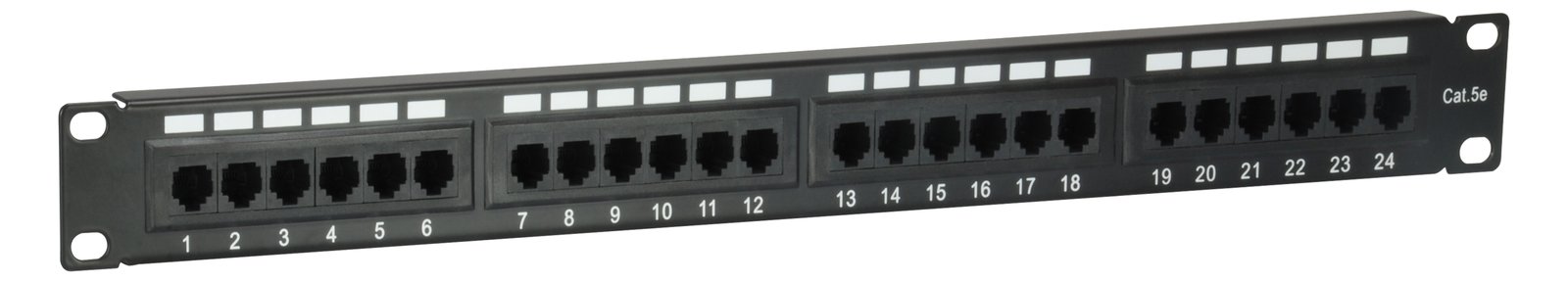 Equip Pro - Patch Panel - CAT 5e - RJ-45 X 24 - Schwarz - 1U - 48.3 cm (19)