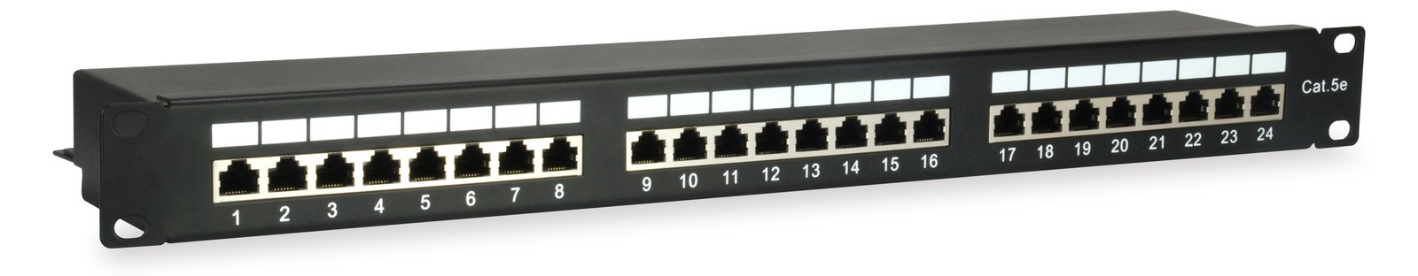 Equip Pro - Patch Panel - CAT 5e - RJ-45 X 24 - Schwarz - 1U - 48.3 cm (19)