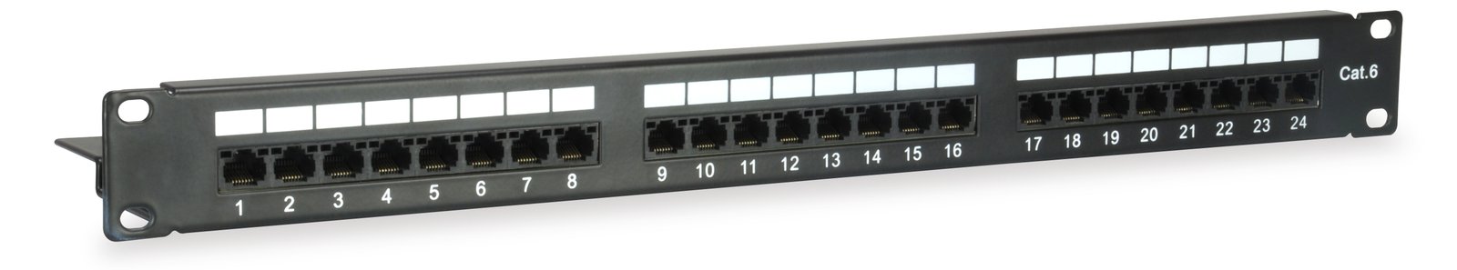 Equip Pro - Patch Panel - CAT 6 - RJ-45 X 24 - Schwarz - 1U - 48.3 cm (19)