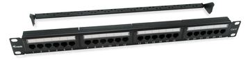 Equip Pro - Patch Panel - CAT 6 - RJ-45 X 24 - Schwarz - 1U - 48.3 cm (19) von LumaTech