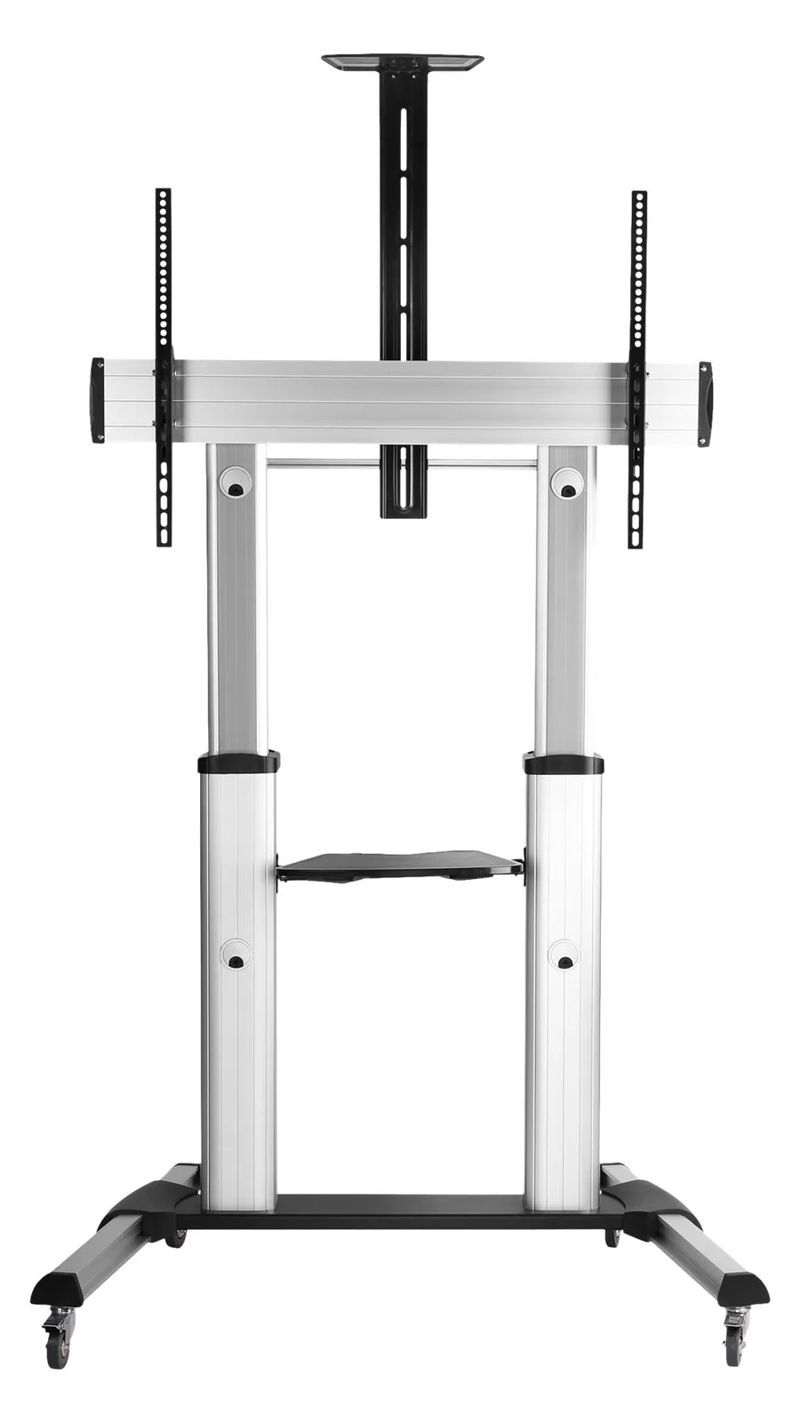 Equip Pro - Wagen - für LCD TV - Kunststoff, Aluminium, Stahl - Schwarz, Silber - Größe: 152.4-254 cm (60-100), Ansicht 2