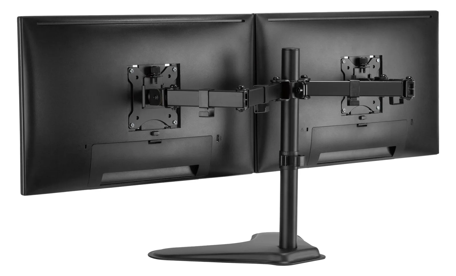 Equip Pro Economy - Aufstellung - für 2 LCD-Displays - Stahl - Schwarz - Bildschirmgröße: 43.2-81.3 cm (17-32), Ansicht 2