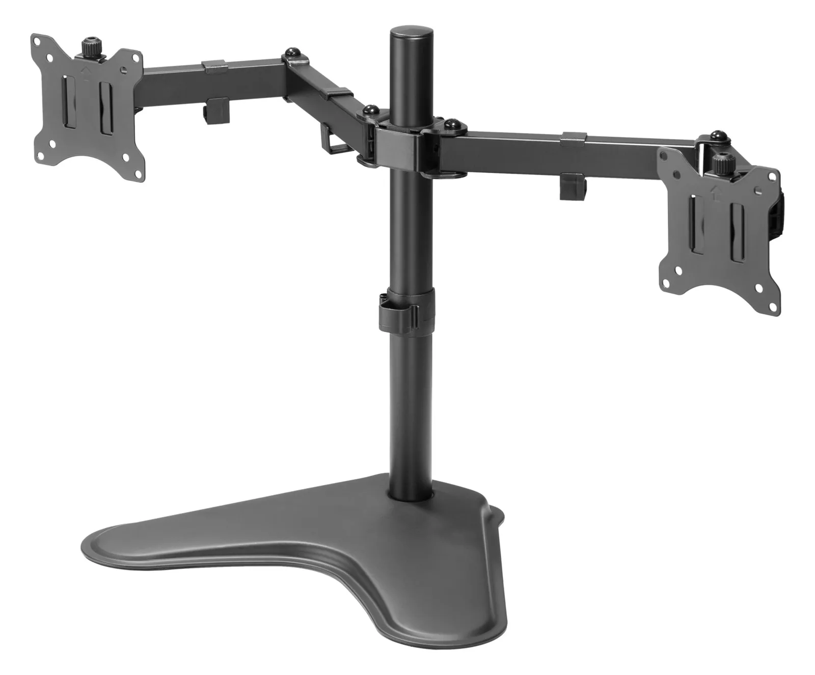 Equip Pro Economy - Aufstellung - für 2 LCD-Displays - Stahl - Schwarz - Bildschirmgröße: 43.2-81.3 cm (17-32), Ansicht 3