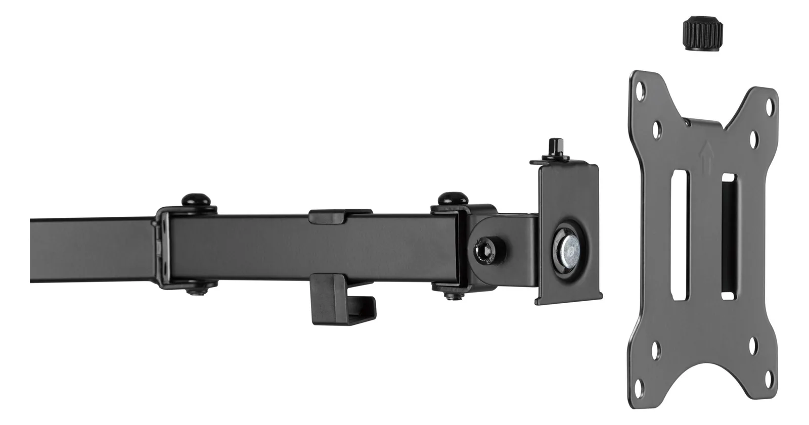 Equip Pro Economy - Aufstellung - für 2 LCD-Displays - Stahl - Schwarz - Bildschirmgröße: 43.2-81.3 cm (17-32), Ansicht 4