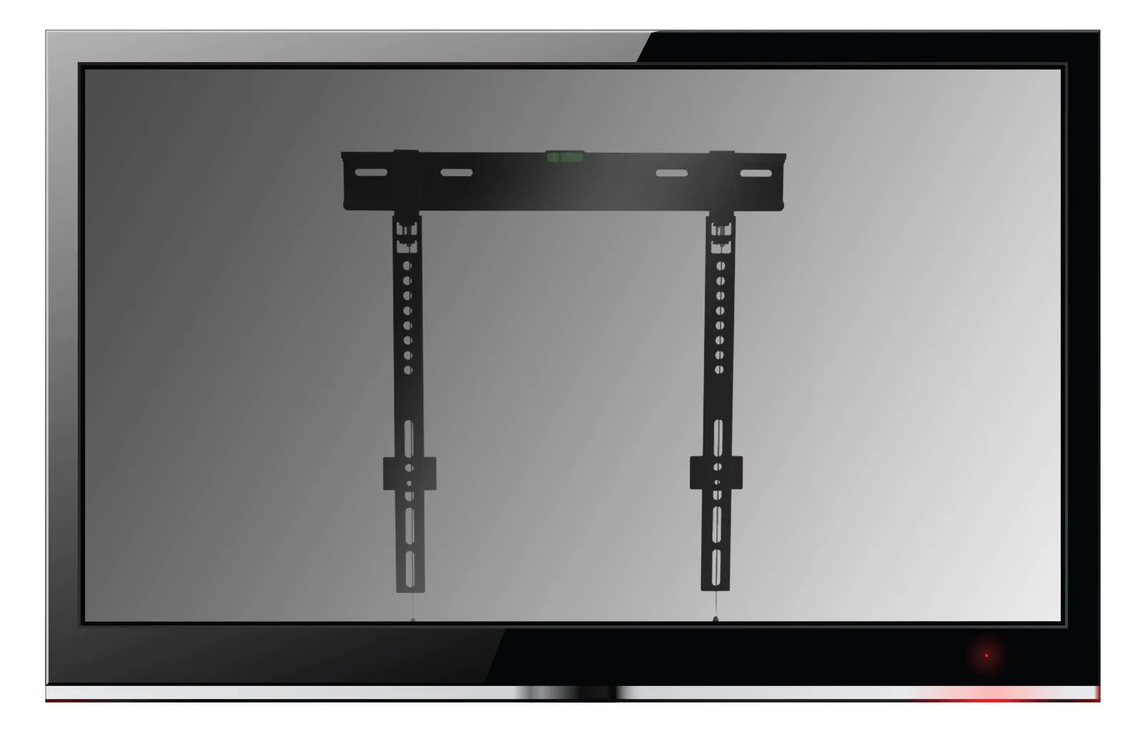 Equip Pro Fixed TV Wall Mount Bracket - Klammer - für Flachbildschirm - Stahl - pulverbeschichtet schwarz - 81.3-139.7cm, Ansicht 2