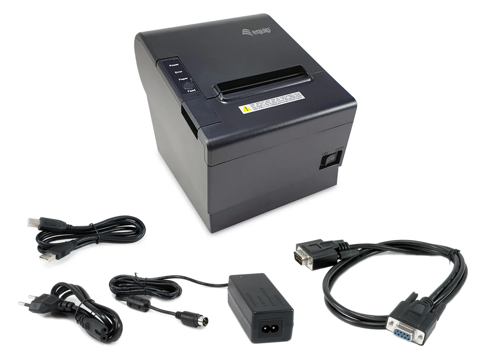 Equip Thermodrucker 58/80mm USB/Ethernet/Serial/+ schwarz - POS-Drucker - Thermotransferdruck, Ansicht 2