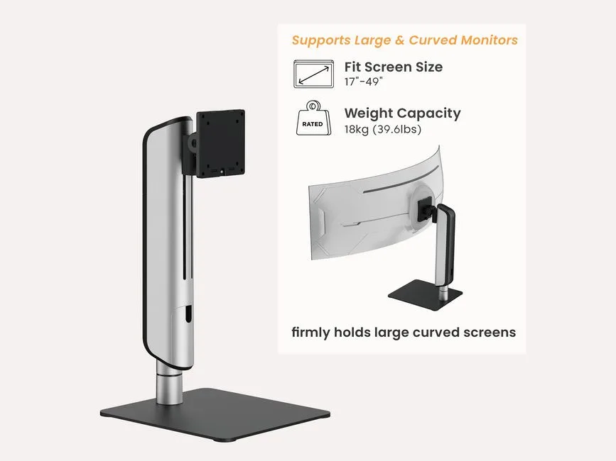 Equip Tischfuß 17-49/1TFT 360° Robust/Freist. 18Kg silber, Ansicht 4