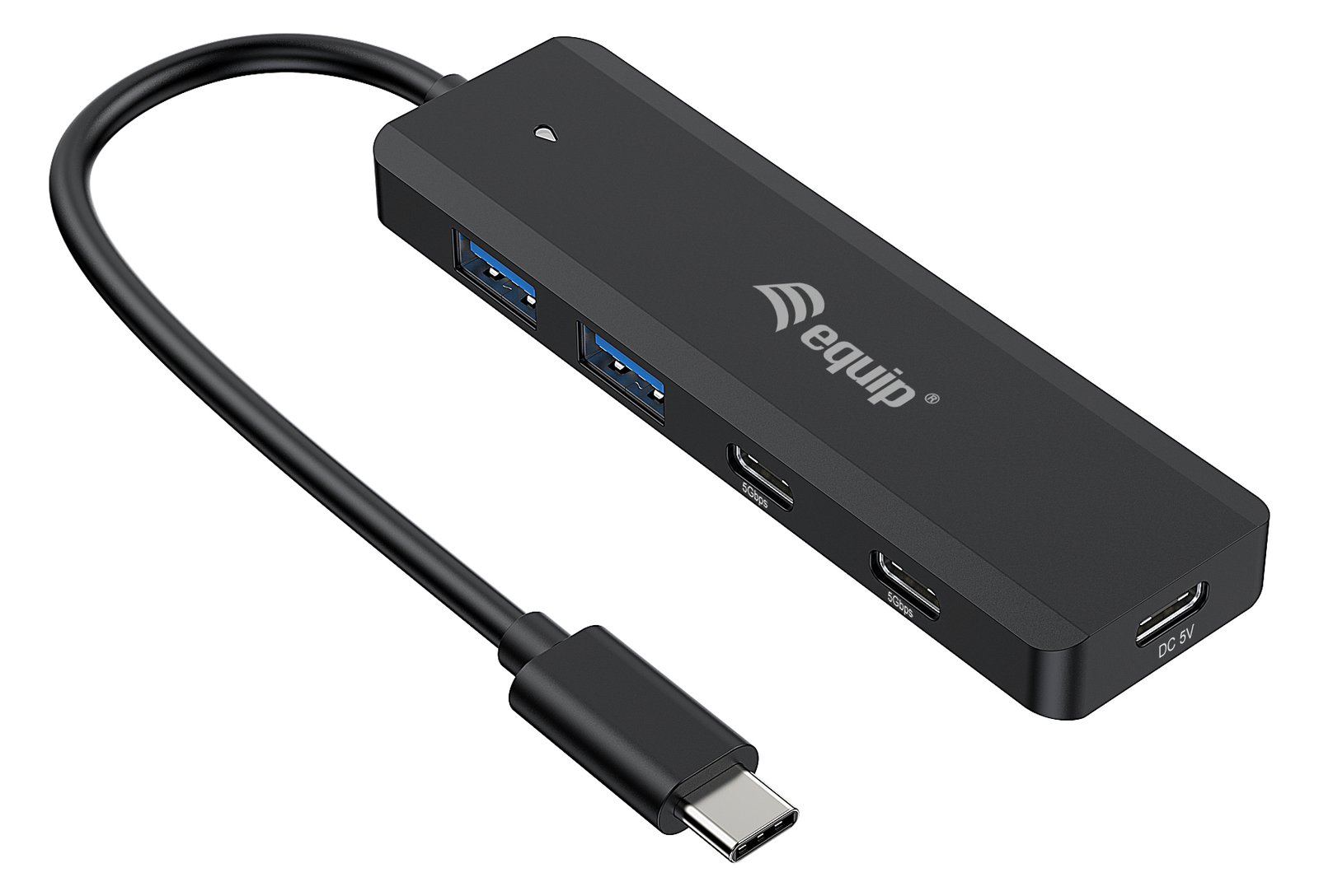 Equip USB-C 4-Port USB 3.2 Gen 1 Hub - USB-C x 2 - USB-A x 2 - USB 3.2 Gen 1 (3.1 Gen 1) Type-C - 5000 Mbit/s - Schwarz von LumaTech
