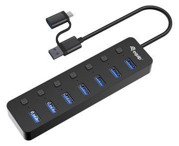Equip USB-Hub 7-Port 3.2 ->7x3.2 5Gbps m.Netzteil sw von LumaTech