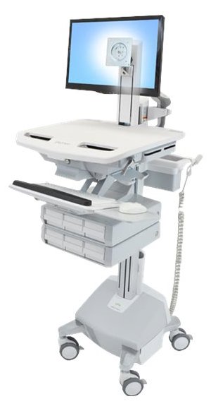 Ergotron Wagen für LCD-Display / Tastatur / Maus / CPU / Notebook / Kamera / Scanner (offene Architektur)