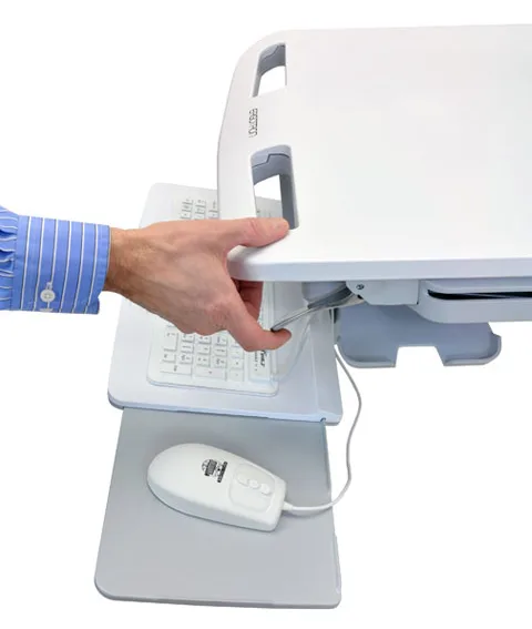 Ergotron Wagen für LCD-Display/Tastatur/Maus/CPU/Notebook/Barcodescanner (offene Architektur), Ansicht 3