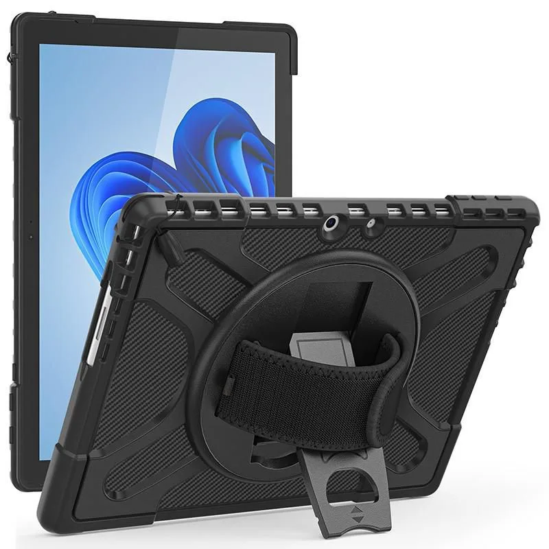 eSTUFF ATLANTA - Hintere Abdeckung für Tablet - widerstandsfähig - Thermoplastisches Polyurethan (TPU) - Cover + shoulder strap, Ansicht 2