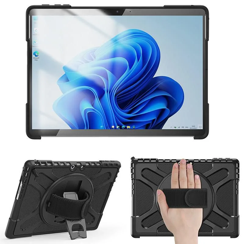 eSTUFF ATLANTA - Hintere Abdeckung für Tablet - widerstandsfähig - Thermoplastisches Polyurethan (TPU) - Cover + shoulder strap, Ansicht 3