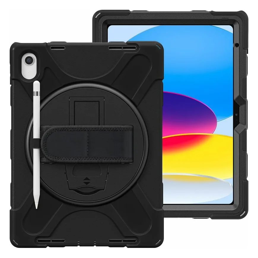 eSTUFF AUSTIN - Hintere Abdeckung für Apple 10.9-inch iPad (10. Generation) - Silikon, Polycarbonat - Schwarz - 7.9, Ansicht 2