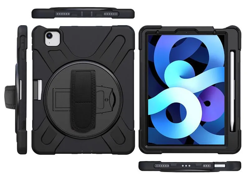 eSTUFF CHICAGO - Hintere Abdeckung für Tablet - Polycarbonat, Silikon - Schwarz - für Apple 11-inch iPad Pro (M4), Ansicht 2