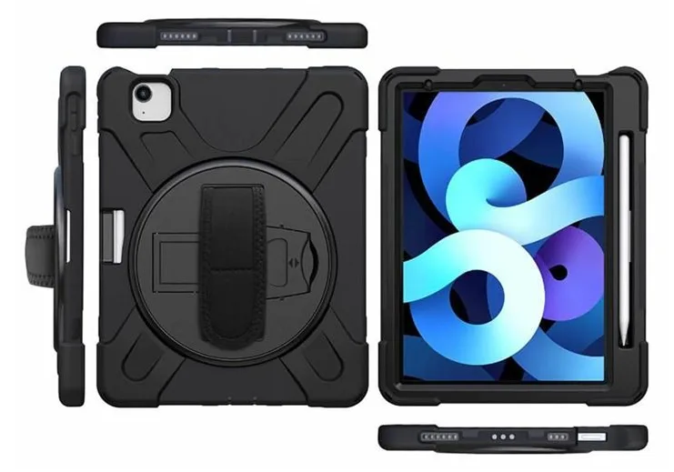 eSTUFF CHICAGO - Hintere Abdeckung für Tablet - Polycarbonat, Silikon - Schwarz - für Apple 11-inch iPad Pro (M4), Ansicht 4