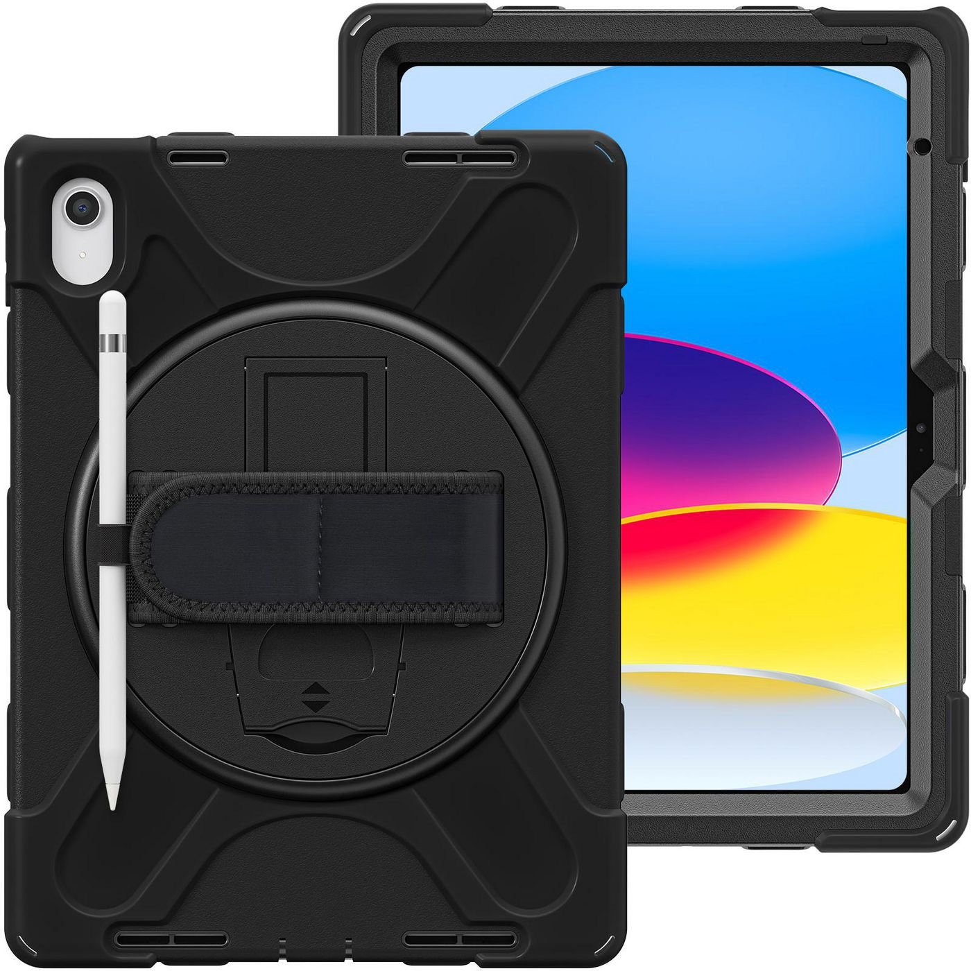 eSTUFF CHICAGO - Schutzhülle für Tablet - Polycarbonat, Silikon - Schwarz - für Apple 10.9-inch iPad (10. Generation) von LumaTech