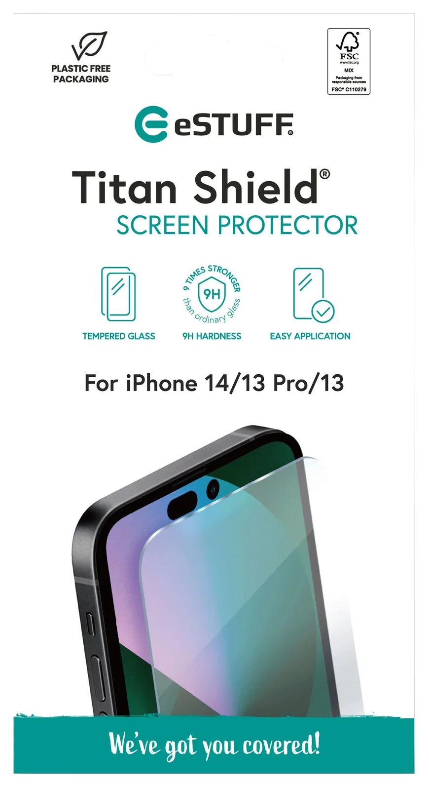 eSTUFF ES501350 - Apple - 14 - 13 Pro - 13 - Kratzresistent - Transparent - 1 Stück(e), Ansicht 3