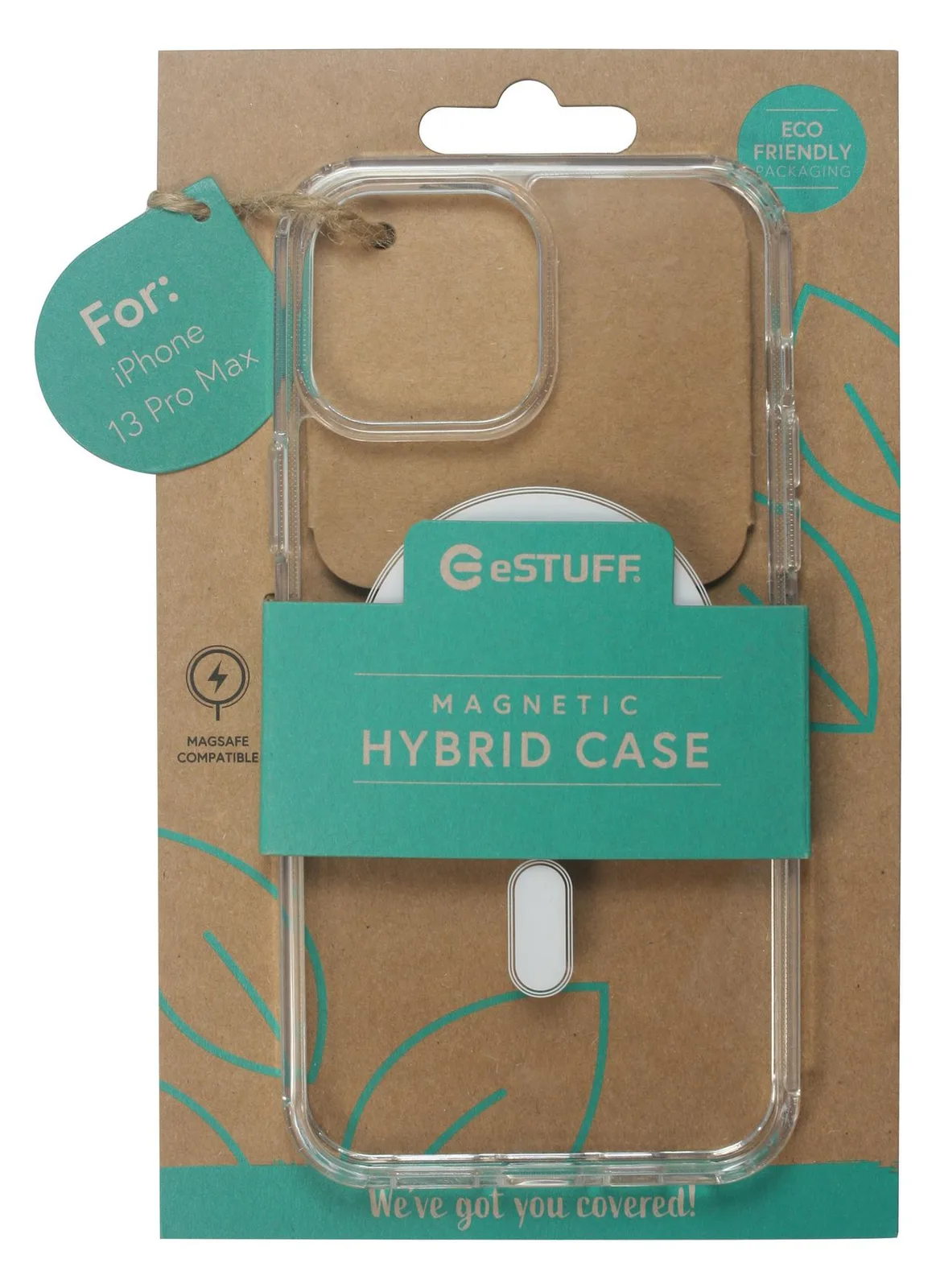 eSTUFF Hintere Abdeckung für Mobiltelefon - kompatibel mit MagSafe - Thermoplastisches Polyurethan (TPU), Ansicht 2
