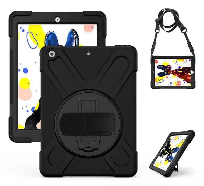 eSTUFF Hintere Abdeckung für Tablet - Polycarbonat, Silikon - Schwarz - 10.2 - für Apple 10.2-inch iPad (9. Generation), Ansicht 2