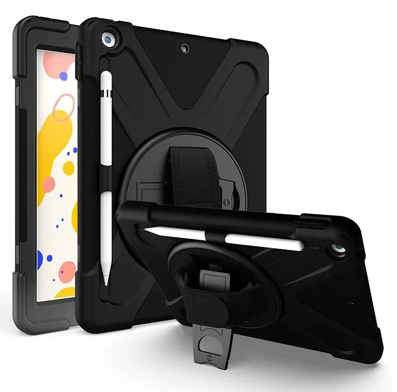 eSTUFF Hintere Abdeckung für Tablet - Polycarbonat, Silikon - Schwarz - 10.2 - für Apple 10.2-inch iPad (9. Generation), Ansicht 3