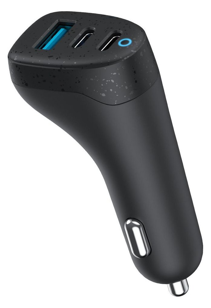 eSTUFF INFINITE - Auto-Netzteil - 100 Watt - 3 A - QC 3.0, PD 3.0 - 3 Ausgabeanschlussstellen (24 pin USB-C, USB Typ A) von LumaTech