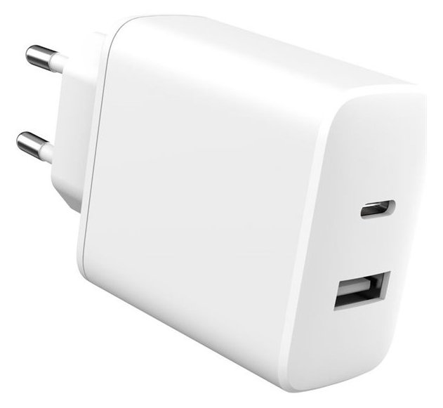 eSTUFF INFINITE - Netzteil - EU-Stecker - 32 Watt - 3 A - PD 3.0, QC 3.0 - Anschlussstellen (USB Typ A, 24 pin USB-C)
