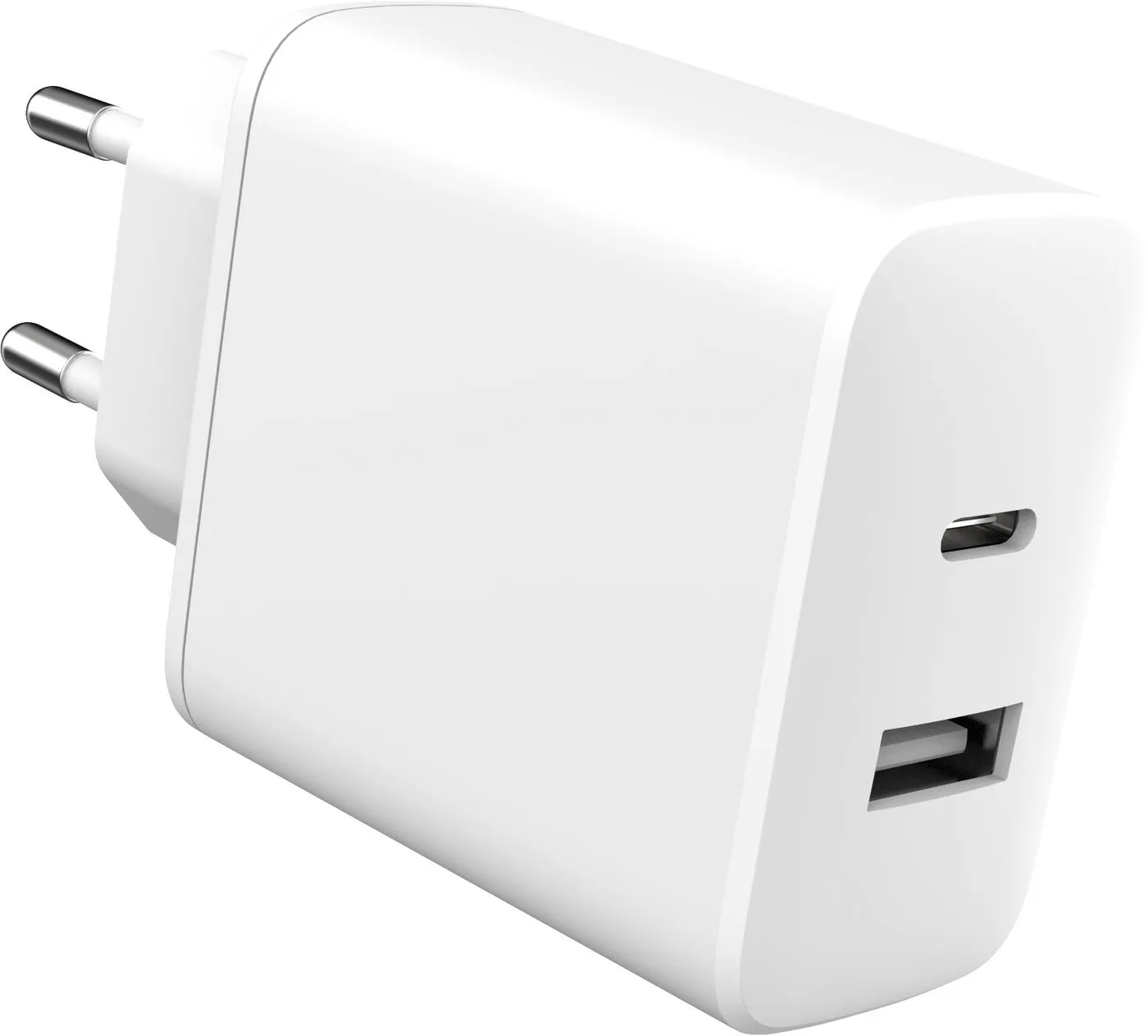 eSTUFF INFINITE - Netzteil - EU-Stecker - 32 Watt - 3 A - PD 3.0, QC 3.0 - Anschlussstellen (USB Typ A, 24 pin USB-C), Ansicht 2