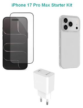 eSTUFF Kit für iPhone 17 Pro Max - Ladegeraet Schutzhülle und Schutzfolie von LumaTech