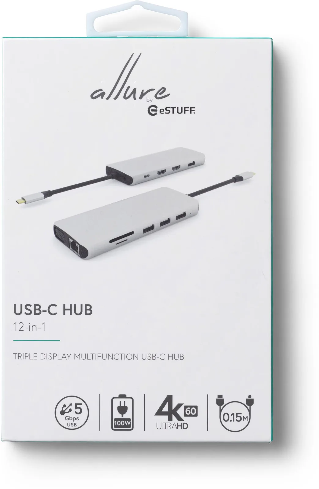 eSTUFF Single USB-C Dock - Dockingstation - USB-C 3.2 Gen 1, Ansicht 2