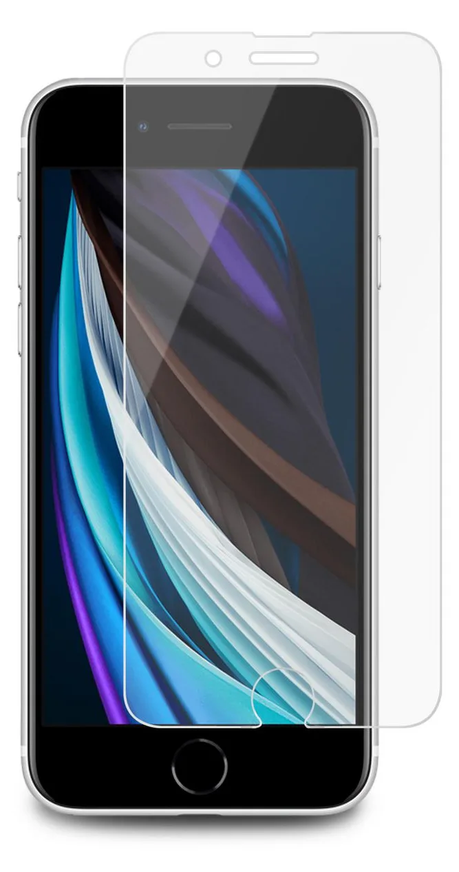 eSTUFF Titan Shield - Bildschirmschutz für Handy - Glas - durchsichtig - für Apple iPhone SE (2. Generation), Ansicht 2