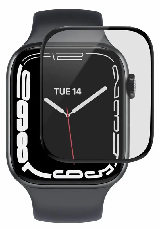 eSTUFF Titan Shield - Bildschirmschutz für Smartwatch - flexibel, Hybrid - Glas - schwarz - für Apple Watch (40 mm), Ansicht 2