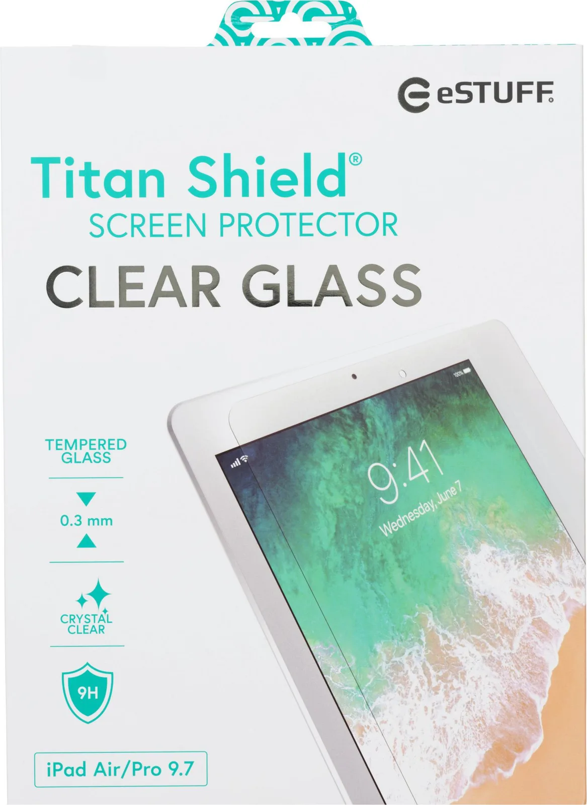 eSTUFF Titan Shield - Bildschirmschutz für Tablet - Glas iPad Air/Air2/Pro 9.7, Ansicht 2