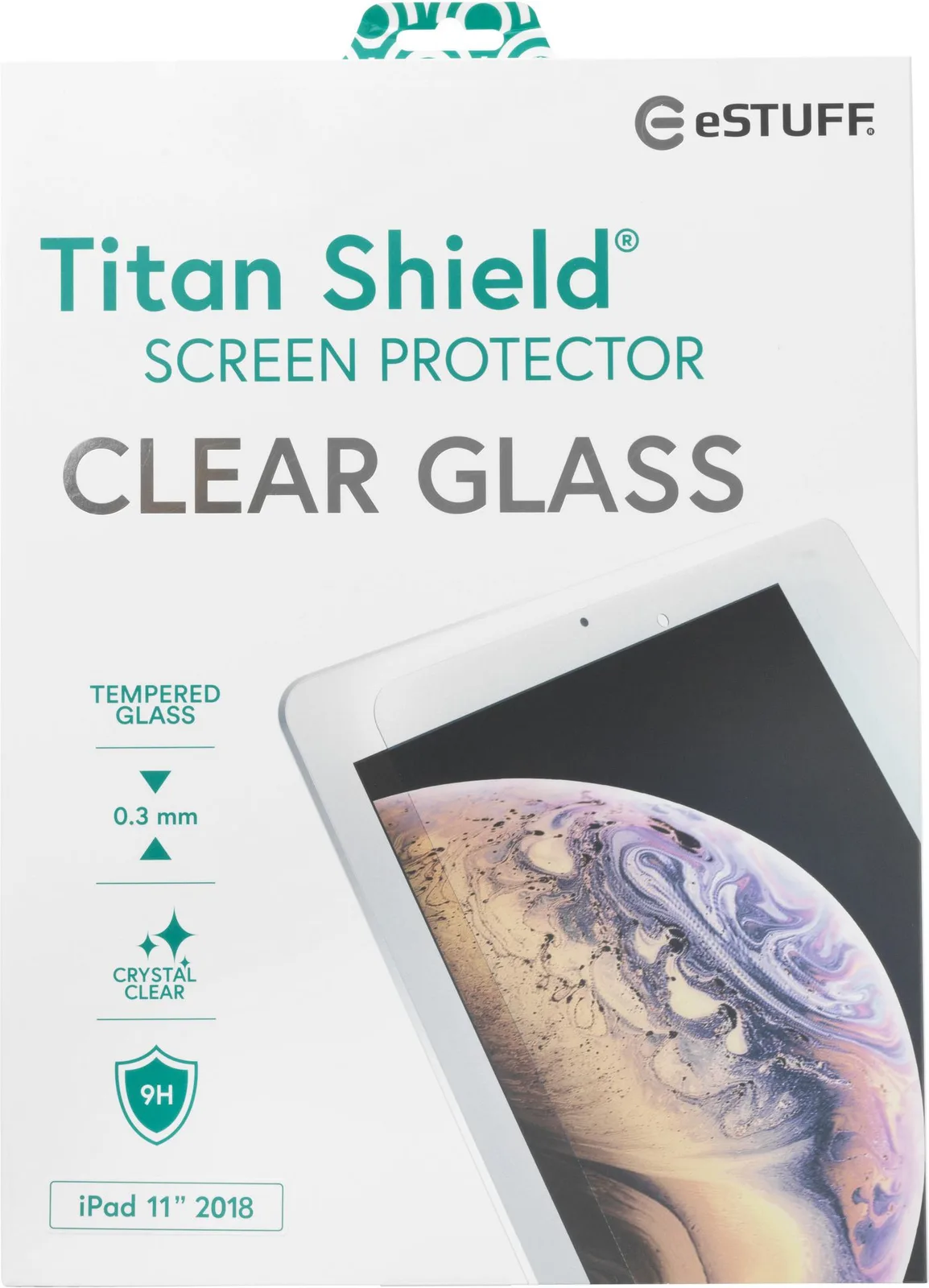 eSTUFF Titan Shield Clear Glass - Bildschirmschutz - Glas - 11 - durchsichtig - Apple 11-inch iPad Pro (1. Generation), Ansicht 2